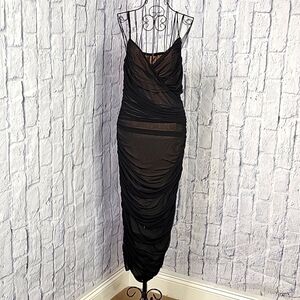 NO BRAND Black‎ Ruched Dressy Dress